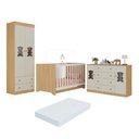 Ver imagem 2 de Quarto de Bebê Completo com Berço Americano 3 em 1 e Colchão Incluso Flor Multimóveis MP4933