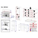 Ver imagem 4 de Quarto de Bebê Completo com Berço Americano 3 em 1 e Colchão Incluso Flor Multimóveis MP4933