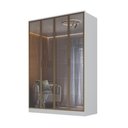 Ver imagem 2 de Guarda Roupa 1,60m C/ 4 Portas Reflecta e Led 100% Mdf Cor:branco