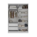 Ver imagem 4 de Guarda Roupa 1,60m C/ 4 Portas Reflecta e Led 100% Mdf Cor:branco