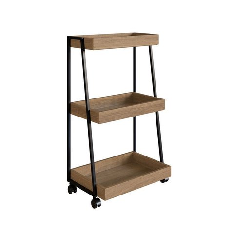 Carinho Organizador Multiuso com 3 Prateleiras e Rodizios P1032 Mel