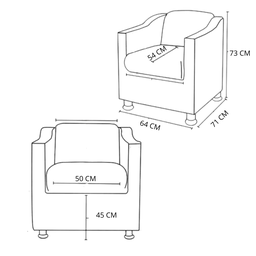 Kit 6 Poltronas Decorativa Reforçada Recepção Clinica Salão Suede:bege - 2