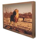 Ver imagem 4 de Quadro Decorativo Leão Predador em Moldura Caixa Tacolado Moldura Trad 1cm Branca com Vidro 40 X 60c