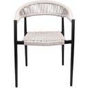 Ver imagem 2 de Cadeira Decorativa para Área Gourmet Base Preto Corda Náutica Nevada R01 Amêndoa - Lyam Decor