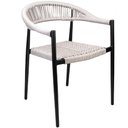 Ver imagem 1 de Cadeira Decorativa para Área Gourmet Base Preto Corda Náutica Nevada R01 Amêndoa - Lyam Decor