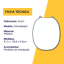 Ver imagem 3 de Assento Tampa para Vaso Sanitário Almofadado Compatível Aspen Branco Durín