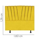 Ver imagem 3 de Cabeceira Estofada Bélgica 160cm Queen Size para Cama Colchão Box Quarto Corino Amarelo - Aurora