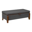 Ver imagem 1 de Baú Organizador Puff Bali 140 Cm Bouclé para Quarto e Sala:cinza Grafite