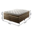 Ver imagem 3 de Cama Box Queen Umaflex Capuccino Molas Ensacadas Marrom/Branco