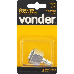 Conector Femea Rosca 1/4x1/2" com 1 peça - Vonder