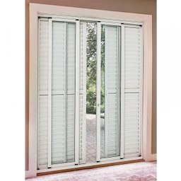 Porta Balcão de Correr Alumínio Veneziana 6 Folhas Esmaltada Alumifort 216 x 200cm Sasazaki - 2