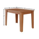Ver imagem 3 de Mesa de Jantar Estela Mdf com 4 Cadeiras Estofadas Linho Mascavo Molci