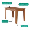 Ver imagem 5 de Mesa de Jantar Estela Mdf com 4 Cadeiras Estofadas Linho Mascavo Molci