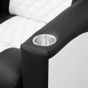 Ver imagem 7 de Poltrona Gamer Sparta com Encosto Reclinável e Carregador Usb:corino Preto/branco