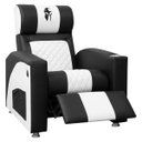 Ver imagem 2 de Poltrona Gamer Sparta com Encosto Reclinável e Carregador Usb:corino Preto/branco