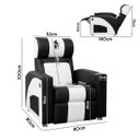 Ver imagem 4 de Poltrona Gamer Sparta com Encosto Reclinável e Carregador Usb:corino Preto/branco