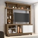 Ver imagem 4 de Estante Home Theater Mali Carvalho Oak Off White – Móveis Leão