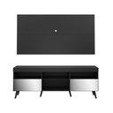 Ver imagem 7 de Rack com Painel Retrô com Espelho para TV até 65" Multimóveis Flórida FG3138 Preto