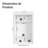 Kit Guarda-roupa Infantil Milano 2 Portas de Correr + Cômoda Branco Madesa - 3