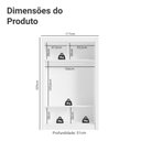 Ver imagem 3 de Kit Guarda-roupa Infantil Milano 2 Portas de Correr + Cômoda Branco Madesa