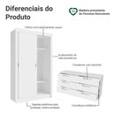 Ver imagem 5 de Kit Guarda-roupa Infantil Milano 2 Portas de Correr + Cômoda Branco Madesa
