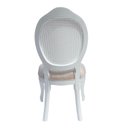 Ver imagem 5 de 2 Cadeira Medalhão Madeira Entalhada com Tela Telinha Palhinha Poltrona Natural Provençal Indiana de