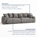 Ver imagem 4 de Sofá Cama Modular Orgânico Retrátil 4 Lugares Base Madeira Maciça 230 cm Marrocos