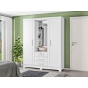 Ver imagem 4 de Guarda Roupa Solteiro Capelinha Premium 3 Portas Branco – Zanzini