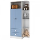 Ver imagem 2 de Guarda-Roupa Infantil 2 Portas 2 Gavetas Azul 1420 - Percasa