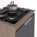 Ver imagem 6 de Armário de Cozinha e Balcão Cooktop Pérola Z34 Freijó/grafite - Mpozenato