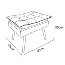 Ver imagem 3 de Puff Decorativo Opala Suede Pés Palito - Bela Móveis: Verde Escuro