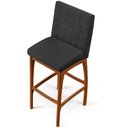 Ver imagem 7 de Kit 03 Banquetas Altas Para Cozinha Sala De Jantar Fixa Mila L02 Bouclê Preto - Lyam Decor