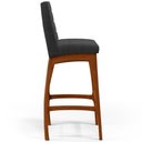 Ver mais imagens de Kit 03 Banquetas Altas Para Cozinha Sala De Jantar Fixa Mila L02 Bouclê Preto - Lyam Decor