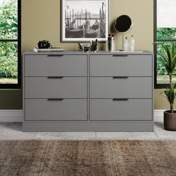 Cômoda Kappesberg 6 Gavetas Cinza Sagrado 134cm X 81cm - 1
