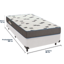 Ver imagem 3 de Cama Box e Colchão Light Espuma D33 Solteiro Ortobom: Branco