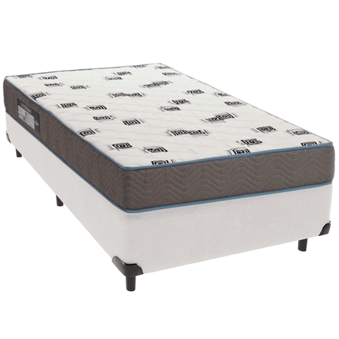Cama Box e Colchão Light Espuma D33 Solteiro Ortobom: Branco