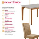 Ver imagem 5 de Mesa de Jantar Liz 120cm Tampo Mdf Vidro Canto Copo com 4 Cadeiras Lira