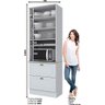 Paneleiro Duplo Americana 220 Cm Para 1 Forno Henn Branco - 2