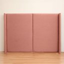 Ver imagem 1 de Cabeceira Cama Queen 176 Cm Estofada Linho ou Veludo Editável Cor:veludo Slim Rose