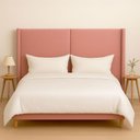 Ver imagem 3 de Cabeceira Cama Queen 176 Cm Estofada Linho ou Veludo Editável Cor:veludo Slim Rose