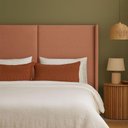 Ver imagem 4 de Cabeceira Cama Queen 176 Cm Estofada Linho ou Veludo Editável Cor:veludo Slim Rose