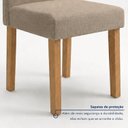 Ver imagem 7 de Conjunto de Mesa de Jantar 6 Lugares 160x80cm em MDF Cinamomo Off White e Bege
