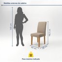 Ver imagem 3 de Conjunto de Mesa de Jantar 6 Lugares 160x80cm em MDF Cinamomo Off White e Bege