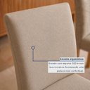 Ver imagem 5 de Conjunto de Mesa de Jantar 6 Lugares 160x80cm em MDF Cinamomo Off White e Bege