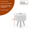 Ver imagem 4 de Puff Redondo 40cm Yuna Bouclé Off White - Sallar Home