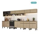 Ver imagem 3 de Armário de Cozinha Completa Atlanta Downtown com Vidro Carraro Amêndoa