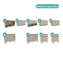 Ver imagem 4 de Armário de Cozinha Completa Atlanta Downtown com Vidro Carraro Amêndoa