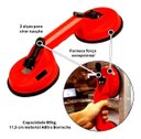 Ver imagem 2 de Par Ventosa Dupla Super Fixação 80kg P/porcelanatos e Vidros