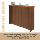 Ver imagem 2 de Bancada Mesa Ripada 1,20m Freijó para 2 a 4 Pessoas Cozinha Moderno