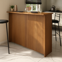 Ver imagem 3 de Bancada Mesa Ripada 1,20m Freijó para 2 a 4 Pessoas Cozinha Moderno